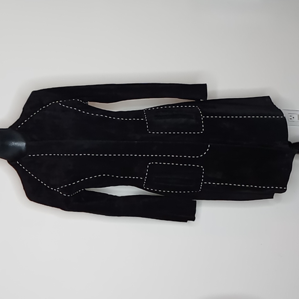 Arden B Boho 70's Leather Coat- M